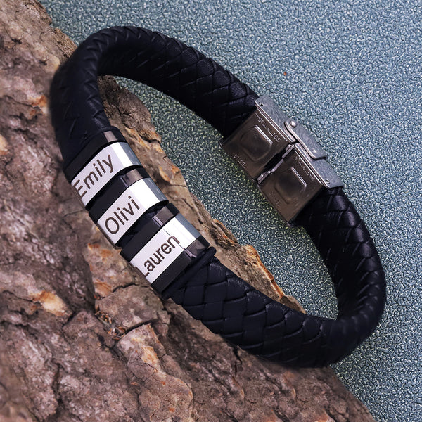 Personalized Leather Bracelet